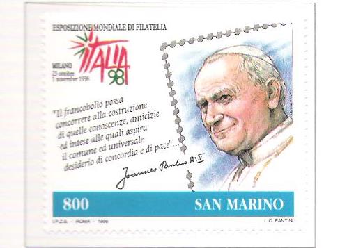 Italia 98 giornata del francobollo e del collezionismo 