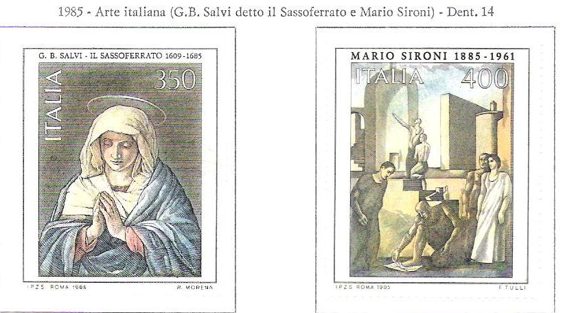 Arte Italiana Sassoferrato Sironi 1733 1734