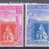 Toscana centenary of Tuscany's first stamps