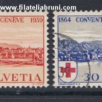 1939 Svizzera Schweiz Helvetia croce rossa usati used 