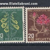1948 Svizzera Suisse Helvetia pro juventute 1948 usato used