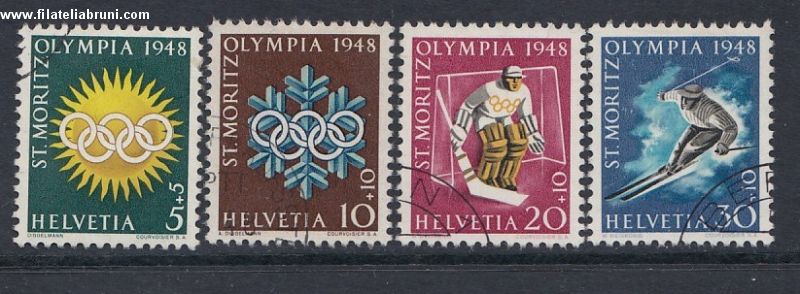 1948 Svizzera Suisse Helvetia olimpiadi di St Moritz usato used