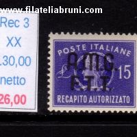 Recapito autorizzato lire 15