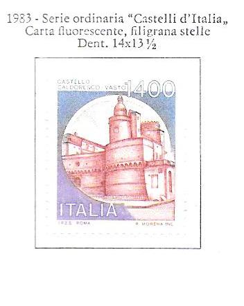 Castelli d'Italia lire 1400     1653