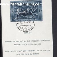 1945 Svizzera Schweiz Helvetia a profitto delle opere assistenziali della guerra bf usati used
