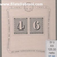 Centenario del primo francobollo di Zurigo stampato in foglietto