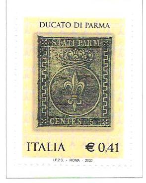 100 dei francobolli del ducato di Parma
