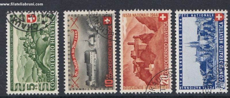 1944 Svizzera Schweiz Helvetia pro patria usati used