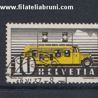 1937  Svizzera Schwweiz Helvetia ufficio postale mobile usati used