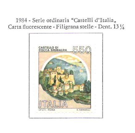 Castelli d'Italia lire 550  1674
