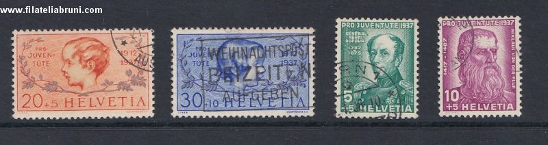 1937  Svizzera Schwweiz Helvetia Pro Juventute foglietto 