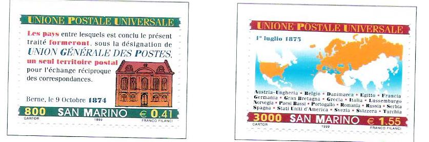 125 anniversario dell'Unione Postale