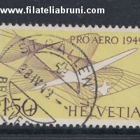 1948 Svizzera Suisse Helvetia posta aerea Pro aereo usato used