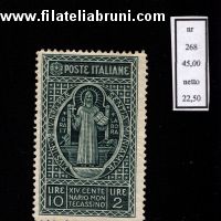 Montecassino Abbey of Monte Cassino 10 lire + 2 lire