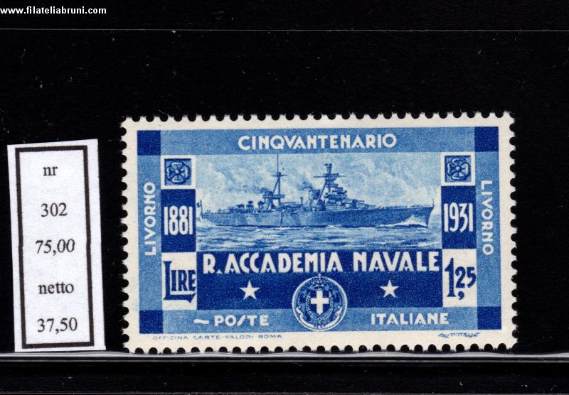 Accademia Navale di Livorno royal naval academy at Livorno nuovi gomma integra mnh lire 1.25