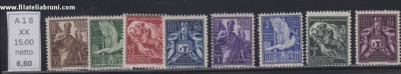 1938 Vaticano Vatikanstaat posta aerea soggetti vari