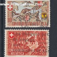 1941 Svizzera Schweiz Helvetia pro patria usati used
