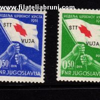 Pro Croce Rossa francobollo di beneficenza di Jugoslavia