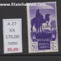 francobolli di Cirenaica soprastampato