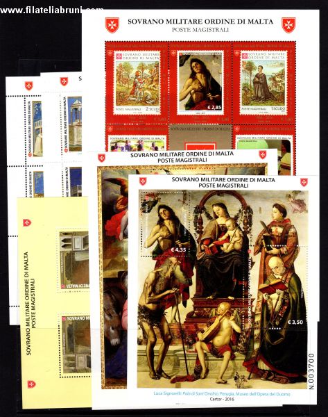 2016 Smom Complete Year 36 values + 6 Souvenir Sheets MNH**