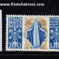 Santa Caterina St Catherine of Siena patroness of Italy lire 200