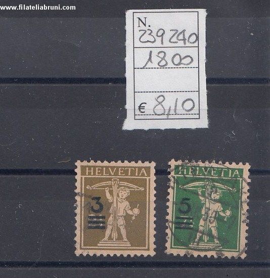 1929  Svizzera Swiss Schweiz tipi del 1924 1928 soprastampati usati used