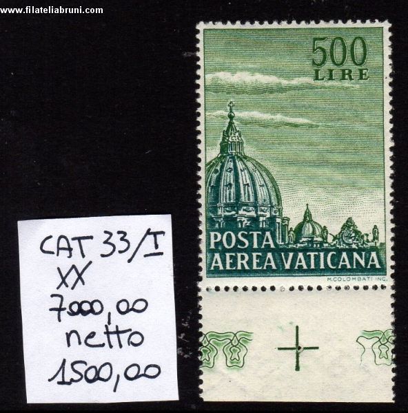 Cupolone lire 500 dentellato 14 1/4 a pettine