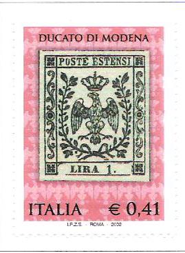 Celebrazione dei francobolli del ducato di Modena