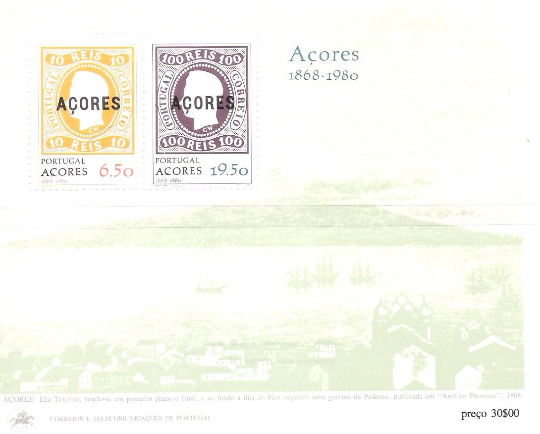 Emissione rievocativa dei primi francobolli della Azzorre