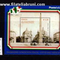 150 anniversario unità d'Italia emissione congiunta con il Vaticano