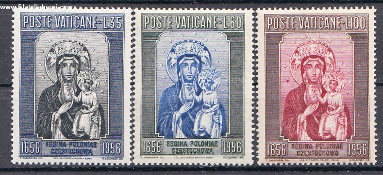 1956 Vaticano Vatikanstaat in onore della Madonna nera
