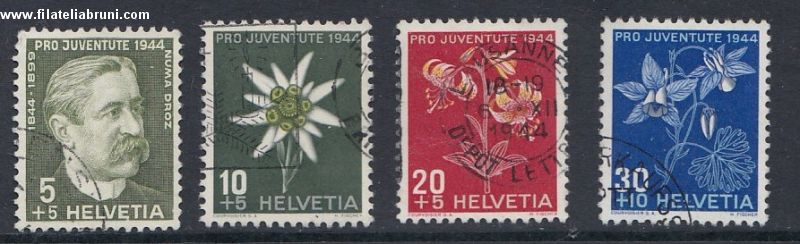 1944 Svizzera Schweiz Helvetia pro juventute usati used