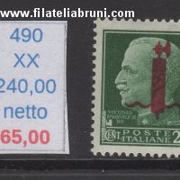 Effige Vittorio Emanuele III  c 25 fascetto rosso