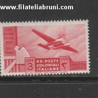 cinquantenario Eritreo posta aerea lire 3