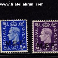 Francobolli di Gran Bretagne del 1937 1938 soprastampati