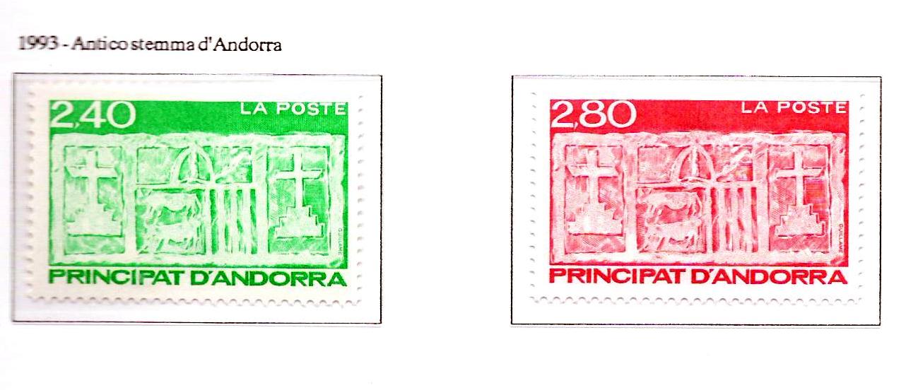 Prophila Collection Andorra Completa Edizione 1970 Europa Francobolli per i Collezionisti Francese Post 222-223