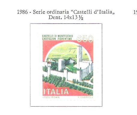 Castelli d'Italia lire 650   1765