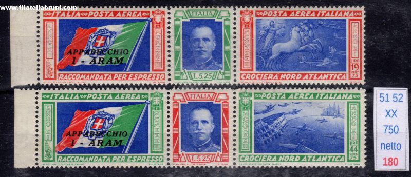 Trittici Balbo's trans atlantic fligh issue i Aram