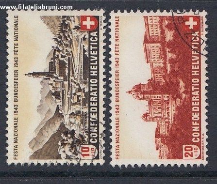 1943 Svizzera Schweiz Helvetia pro patria usati used